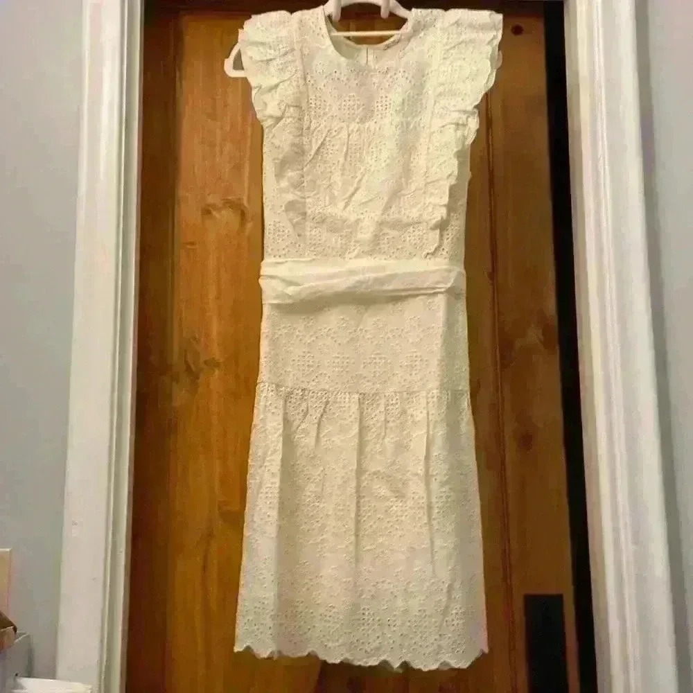 St Roche Elysian Lace Dress In Vanilla-Size 6-New